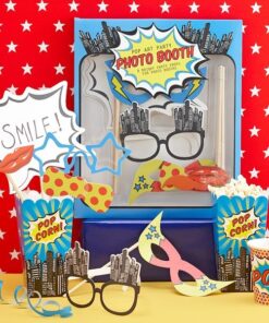 Kit Accessoires photo booth "pop art", super héros