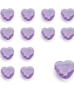 Confettis perles diamant coeur, lilas