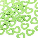 Confettis de table en forme coeur, vert