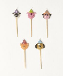Bougies anniversaire animaux gateau enfant
