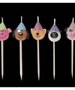 Bougies anniversaire animaux gateau enfant