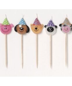 Bougies anniversaire animaux gateau enfant