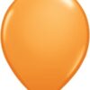 5 ballons latex orange uni