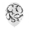 5 ballons transparents baroque "damask"