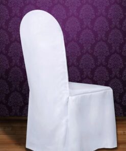 Housse de chaise en tissu blanc mariage