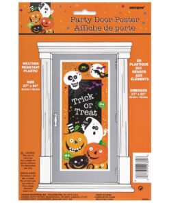 Affiche deco de porte Halloween Spooky Smiles
