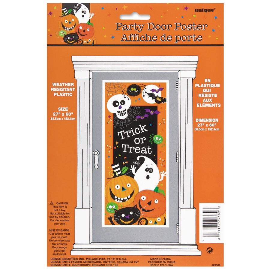 Affiche deco de porte Halloween Spooky Smiles Affiche deco de porte Halloween Spooky Smiles