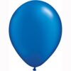 5 ballons latex bleu saphire