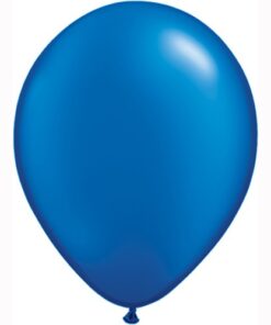 5 ballons latex bleu saphire