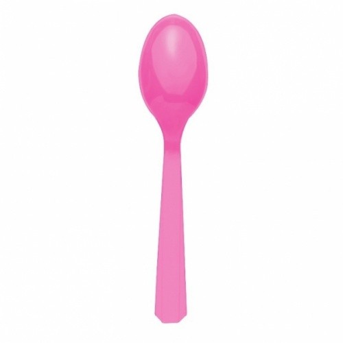 20 cuillères en plastique rose fuchsia vif 20 cuillères en plastique rose fuchsia vif