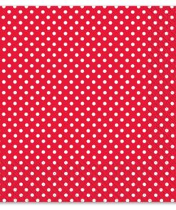Serviettes papier rouge motif pois (x 20)