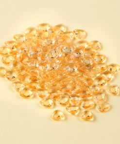 Confettis perles diamant coeur or jaune