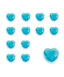Confettis perles diamant coeur bleu turquoise
