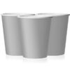 8 gobelets carton gris argent