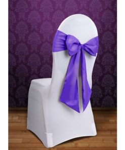 10 noeud de chaise mauve violet en satin
