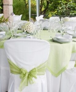 Housse de chaise en tissu blanc mariage