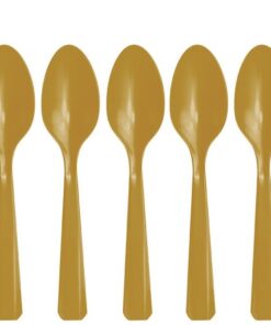 20 cuillères en plastique doré OR lumineux