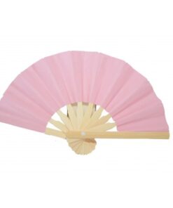 Mini éventail papier rose pâle