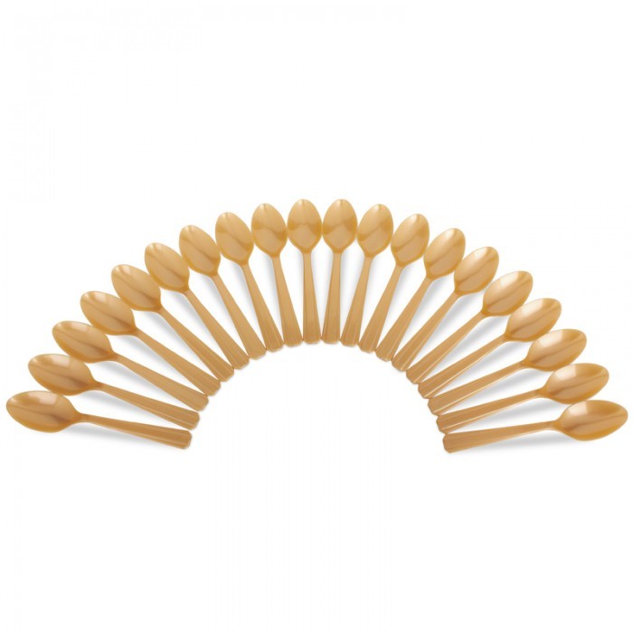 20 cuillères en plastique doré OR lumineux 20 cuillères en plastique doré OR lumineux