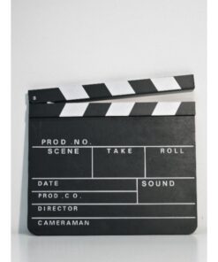 Location ardoise clap cinéma, noir blanc