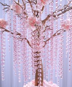 Guirlande de perles diamant cristal rose 1M