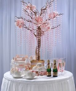 Guirlande de perles diamant cristal rose 1M