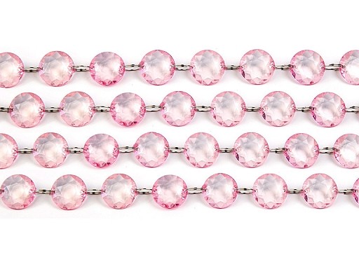 Guirlande de perles diamant cristal rose 1M Guirlande de perles diamant cristal rose 1M