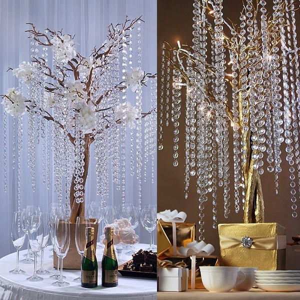Guirlande de perles diamant cristal mariage 1M Guirlande de perles diamant cristal mariage 1M