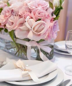 Location vase rectangle pour compo florale table d'honneur mariage