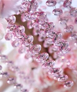 Guirlande de perles diamant cristal rose 1M
