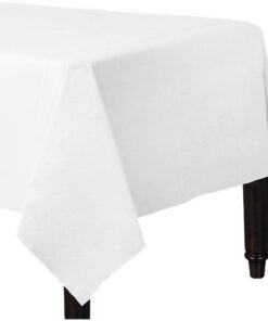 Nappe unie en papier BLANC givré