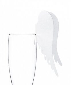 Nominette marque place sur verre ailes d'ange