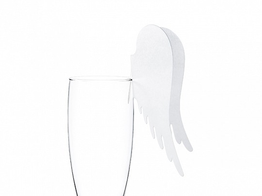 Nominette marque place sur verre ailes d'ange Nominette marque place sur verre ailes d'ange