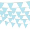 Banderole fanions bleu ciel et pois blanc