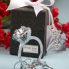 Porte clés bague solitaire cadeau invité mariage