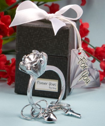Porte clés bague solitaire cadeau invité mariage Porte clés bague solitaire cadeau invité mariage