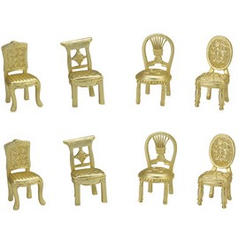 Marque place chaise miniature metal doré Marque place chaise miniature metal doré