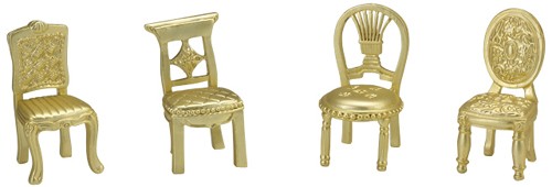 Marque place chaise miniature metal doré Marque place chaise miniature metal doré