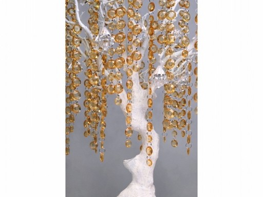 Guirlande de perles diamant cristal doré 1 metre Guirlande de perles diamant cristal doré 1 metre