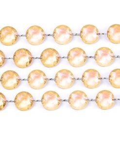 Guirlande de perles diamant cristal doré 1 metre