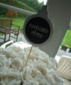 Déco Joyeuses fêtes sur pique