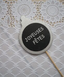 Déco Joyeuses fêtes sur pique