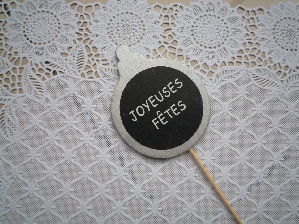 Déco Joyeuses fêtes sur pique Déco Joyeuses fêtes sur pique