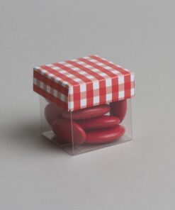 Boîtes à dragées mini cube vichy
