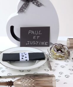 Urne coeur mariage blanc