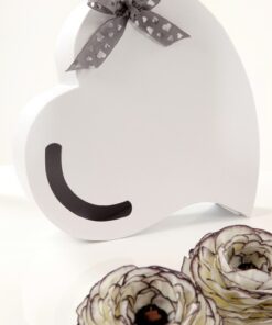 Urne coeur mariage blanc