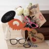 Kit Photobooth accessoires kraft Mariage vintage