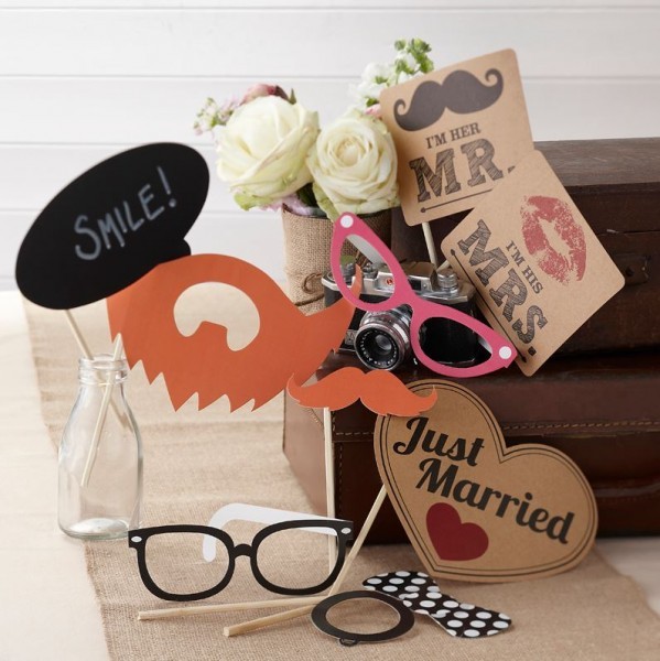 Kit Photobooth accessoires kraft Mariage vintage Kit Photobooth accessoires kraft Mariage vintage