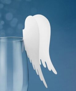 Nominette marque place sur verre ailes d'ange