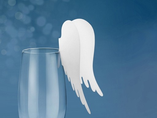 Nominette marque place sur verre ailes d'ange Nominette marque place sur verre ailes d'ange